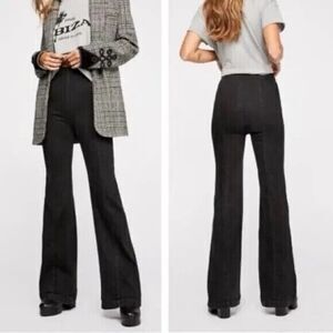 We The Free Women's Size 24 Black Penny Pull-On Flare Denim Jeans